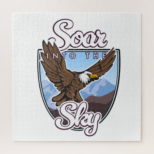 In den Himmel aufsteigen Logo Puzzle (Vertikal)