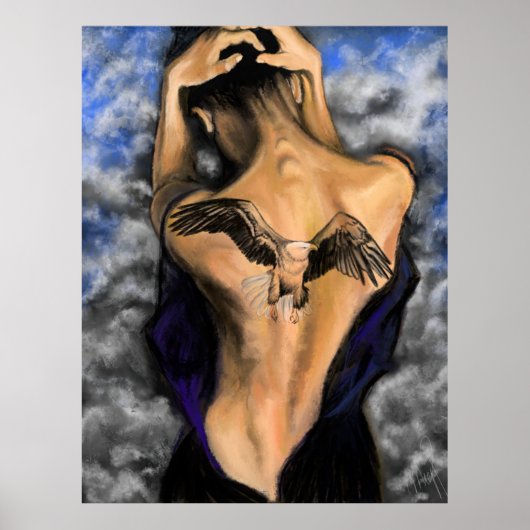 In den Höhen - Frau - Poster - Malerei (Vorne)