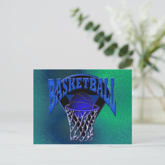 In den Hoop Basketball und die Backboard Postkarte (Stehend Vorderseite)