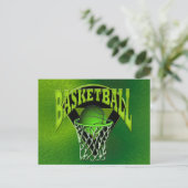 In den Hoop Basketball und die Backboard Postkarte (Stehend Vorderseite)