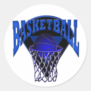 In den Hoop Basketball und die Backboard Runder Aufkleber