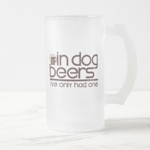 In den Hundebieren…. Mattglas Bierglas