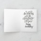 In den Keksen des Lebens sind Schwestern die Schok Karte (Innenseite)