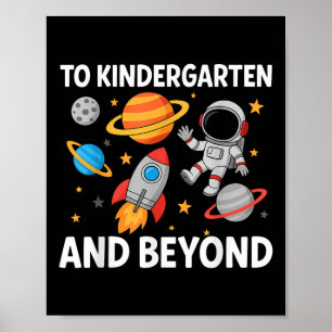 In den Kindergarten und über den Astronauten hinau Poster
