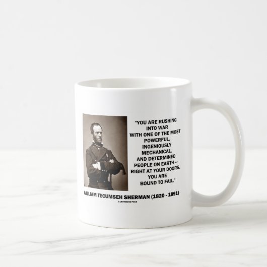 In den Krieg stürzen wird mit Sicherheit scheitern Kaffeetasse (Rechts)