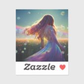 In den Kristallfeldern unter dem Sternenhimmel Aufkleber (Blatt)