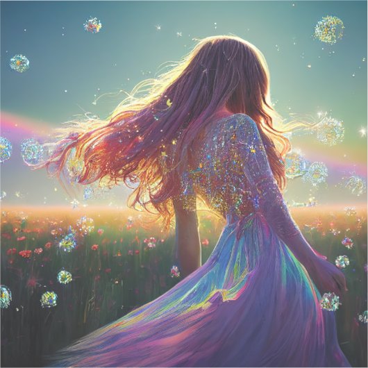 In den Kristallfeldern unter dem Sternenhimmel Aufkleber (Vorderseite)