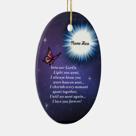 In den Lichtschmetterling Keramikornament (Rechts)