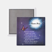 In den Lichtschmetterling Magnet (Vorderseite/Rückseite)