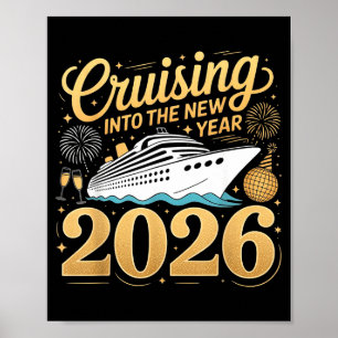 In den neuen Jahr 2026 cruisen - passende Familien Poster