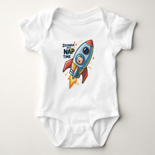 In den Nickerchen-Modus – Süßes Raketenschiff Baby Strampler