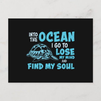 In den Ozean gehe ich, um meinen Geist zu verliere Postkarte