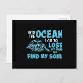 In den Ozean gehe ich, um meinen Geist zu verliere Postkarte (Vorne/Hinten)
