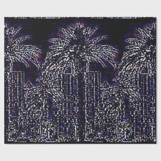 In den Palmen des Straßenverkehrs schwarz mattes P Geschenkpapier (Flach)