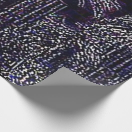 In den Palmen des Straßenverkehrs schwarz mattes P Geschenkpapier (Ecke)