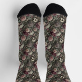 In den Rose zeichnen - Gotische Viktorianische Tap Socken (Oben)