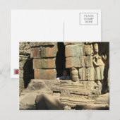 In den Ruinen spielen ... Ta Prohm, Kambodscha Postkarte (Vorne/Hinten)