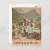 In den Schweizer Alpen Vintage Postkarte. Postkarte (Vorne/Hinten)