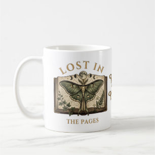 In den Seiten verloren Witchy Luna-Motte Buchliebh Kaffeetasse