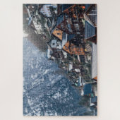 In den Snowy Mountain gebaute Zuhause Puzzle (Vertikal)