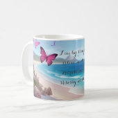 „In den Sommerfrieden eintauchen“ oder „r Kaffeetasse (Vorderseite Links)