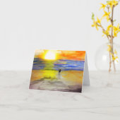 In den Sonnenuntergang Karte (Gelbe Blume)