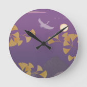 In den Sonnenuntergang Runde Wanduhr (Vorderseite)