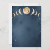 In den Sternen geschrieben | Navy & Gold Celestial Einladung (Rückseite)