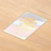 In den Sternen geschrieben | Rainbow Baby Dusche M Acryleinladungen (Ablage )