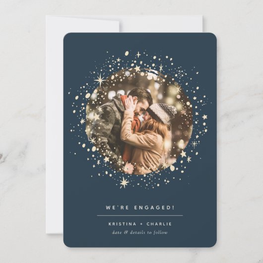 In den Sternen geschrieben | VERLOBUNG FOTO Ankündigung (Vorderseite)
