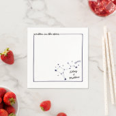 In den Sternen geschriebener individueller Name - Serviette (Beispiel)