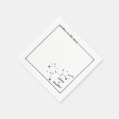 In den Sternen geschriebener individueller Name - Serviette (Ecke)