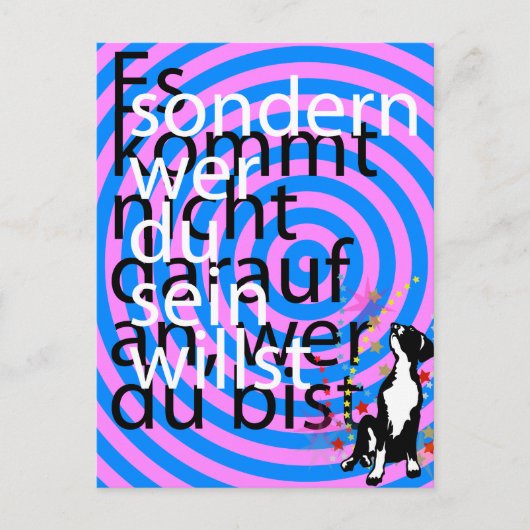 In den Sternen Postkarte (Vorderseite)