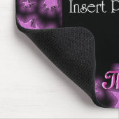 In den Sternen rosa Sternmuster Rahmen Maus Pad Mousepad (Ecke)