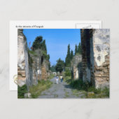 In den Straßen von Pompeji Postkarte (Vorne/Hinten)