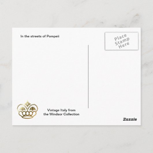 In den Straßen von Pompeji Postkarte (Rückseite)