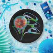 In den Tellern des Mittelpapiers stecken Pappteller (Party)