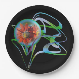 In den Tellern des Mittelpapiers stecken Pappteller