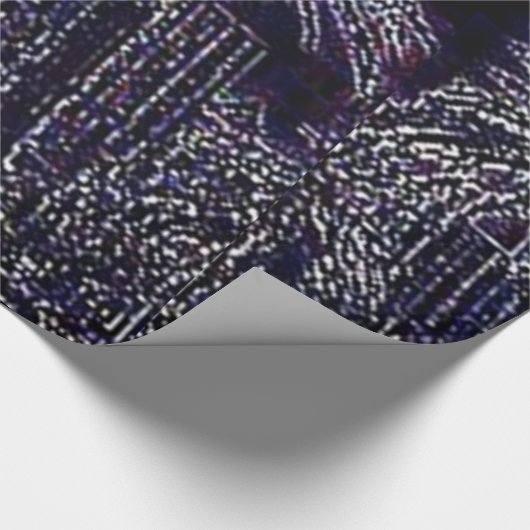 In den Traffic Palmen schwarz glänzendes Packpapie Geschenkpapier (Ecke)