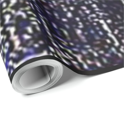 In den Traffic Palmen schwarz glänzendes Packpapie Geschenkpapier (Rolleneckpunkt)