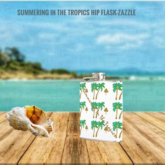 In den Tropen einladen Flachmann