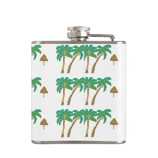 In den Tropen einladen Flachmann (Rückseite)