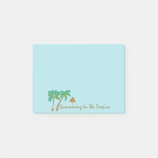 In den Tropen einladen Post-it Klebezettel (Vorderseite)