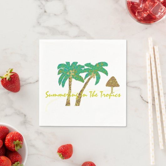 In den Tropen einladen Serviette (Beispiel)