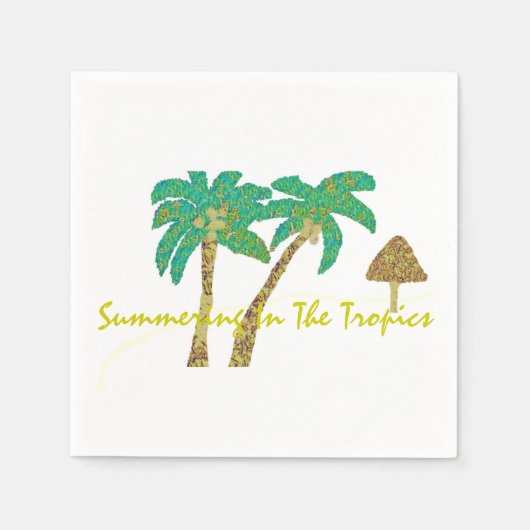 In den Tropen einladen Serviette (Vorderseite)