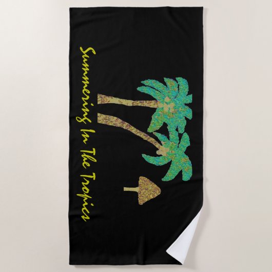 In den Tropen einladen Strandtuch (Vorderseite)