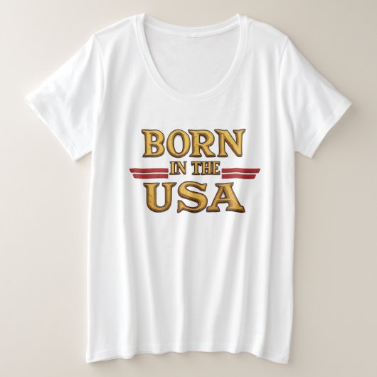 IN DEN USA Geboren T-Shirt (Design vorne)
