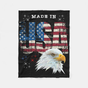 In den USA hergestellte patriotische amerikanische Fleecedecke