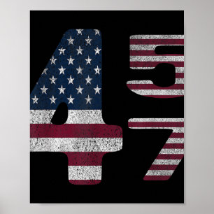 In den USA hergestellte Trump-Ware Flagge Trump 45 Poster
