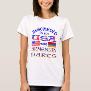 In den USA montiert mit armenischen Teilen T-Shirt